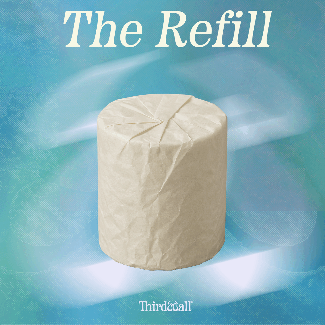 A GIF showing how the refill product works